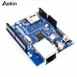 Aokin W5100 веб-сервер SD карты сети Щит Плата расширения модуль для Arduino UNO R3 ATMega 328