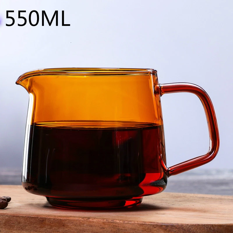 550 ml sharing pot Термостойкий стеклянный кофейник, стеклянный чайник для кофе, Обслуживание кофе, бытовая ручная Пробивка, стеклянный чайник, чашка для кафе - Цвет: 550 ml sharing pot