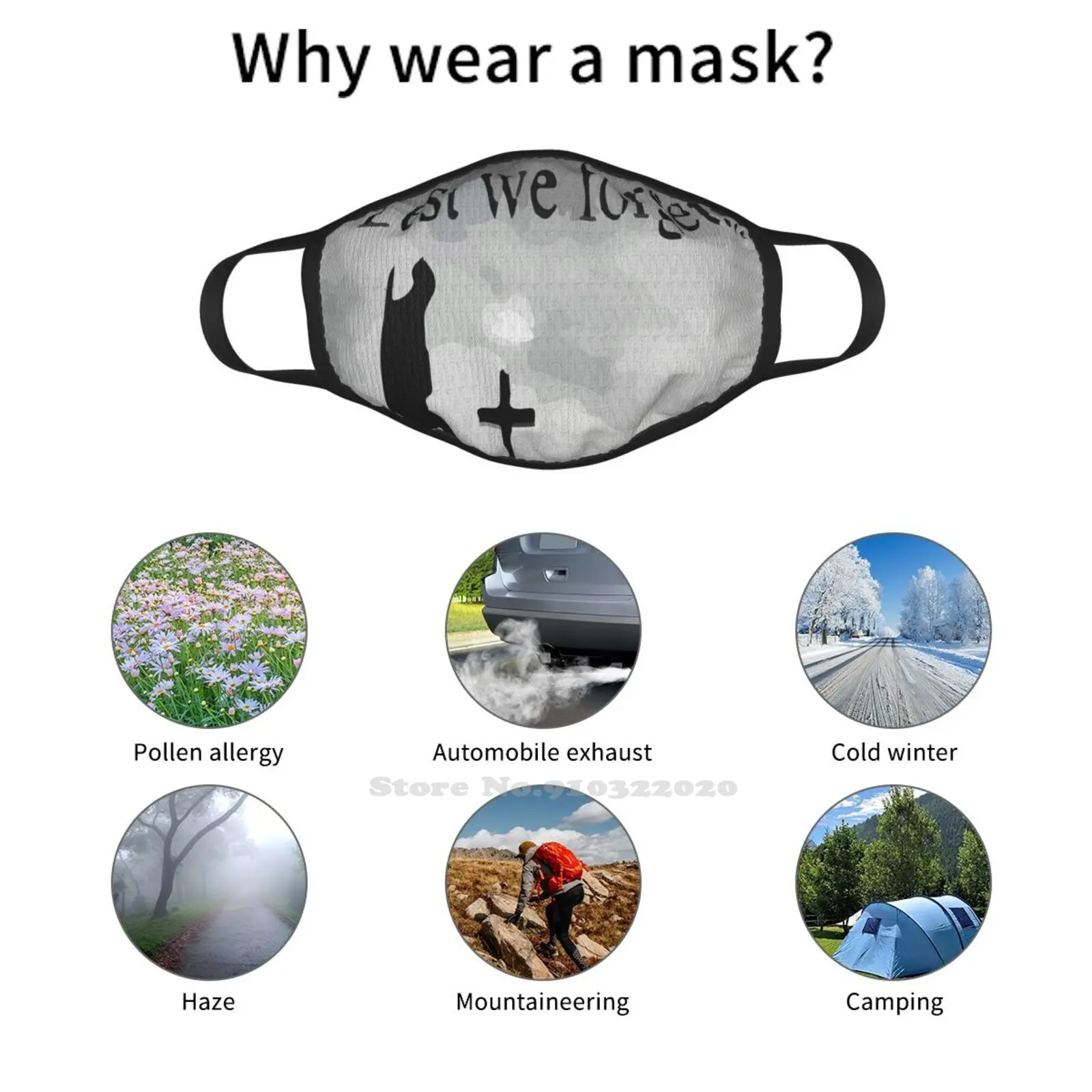 Lest We Forget Vector Art Outdoor Hunting Hiking Camping Scarf Mask Lest We Forget Poppy Poppies Anzac Day Remembrance Day War head wraps for men