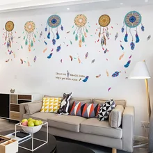 Горячая Распродажа цветные перьевые наклейки на стену гостиная спальня Повседневная комната фон креативное украшение настенные наклейки Съемный Wal