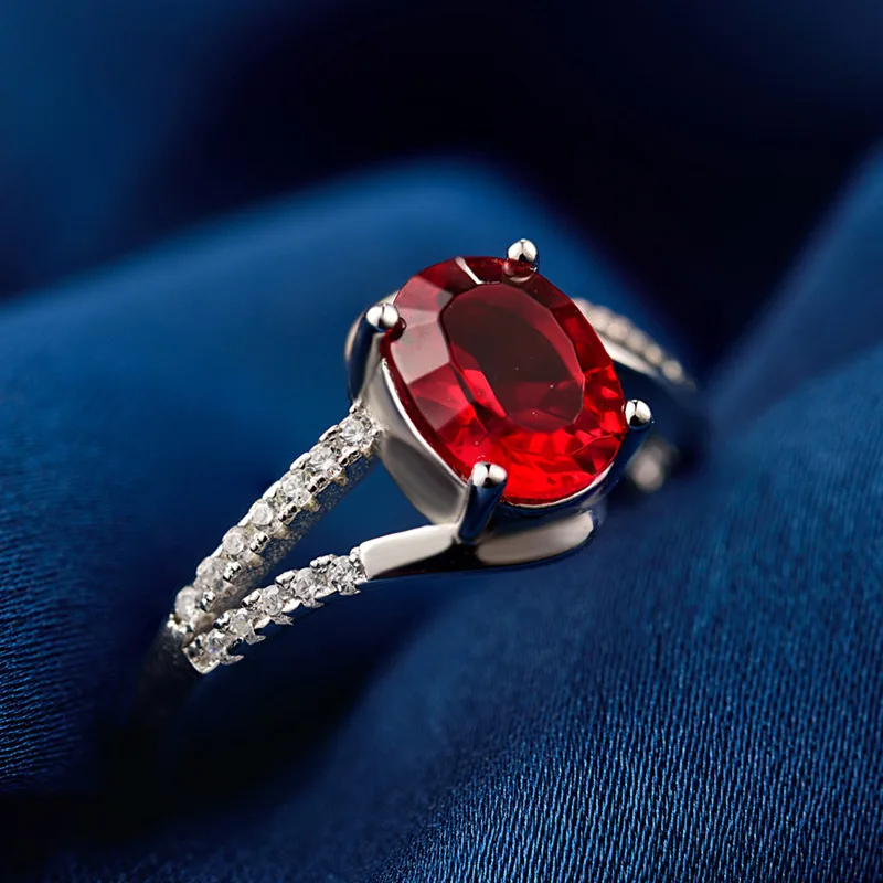 Bague Ringen Стерлинговое серебро 925, винтажные кольца с драгоценными камнями 7*5 мм, высокое качество, женские роскошные ювелирные украшения, подарок