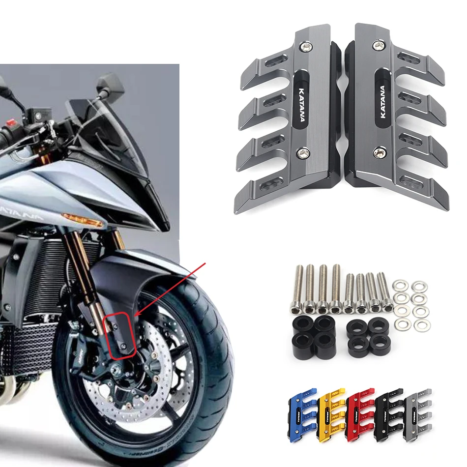 

Алюминиевый передний брызговик с логотипом для Мотоцикла Suzuki KATANA kanata CNC, противоударный защитный чехол-слайдер, 5 цветов, аксессуары