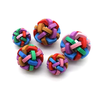 

Colorful Bell Pet Toy Ball Dogs Molar Play Chew And Fall Resistant Interactive Cat And Dog Toy Ball Pet Rubber Bell Sounding Toy