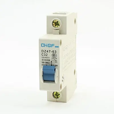 

4500A Max. Overload Protection Circuit Breaker 1 Pole 32AMP 230/400V