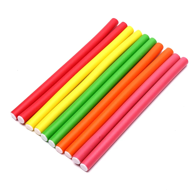 Flexible Hair Curling Rod Hair Curler Soft Foam Bendy Twist Curls DIY Rollers Styling Tools 10pcs