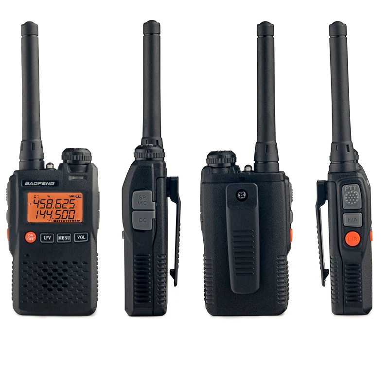 Baofeng UV 3R плюс + мини иди и болтай Walkie Talkie VHF 136 174 МГц & UHF 400 470 Dual Band Мини Two Way Радио