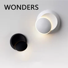 

Nordic Creative rotatable 360° wall lamp LED bedroom bedside eye protection luminaria New home decoration salon wall light бра