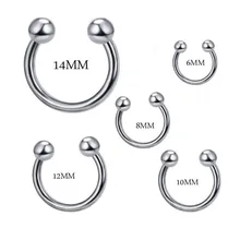 1 шт./лот пирсинг ювелирные изделия подкова перегородка пирсинг носа губы кольцо уха Бар выбрать спираль нос кольцо аксессуары