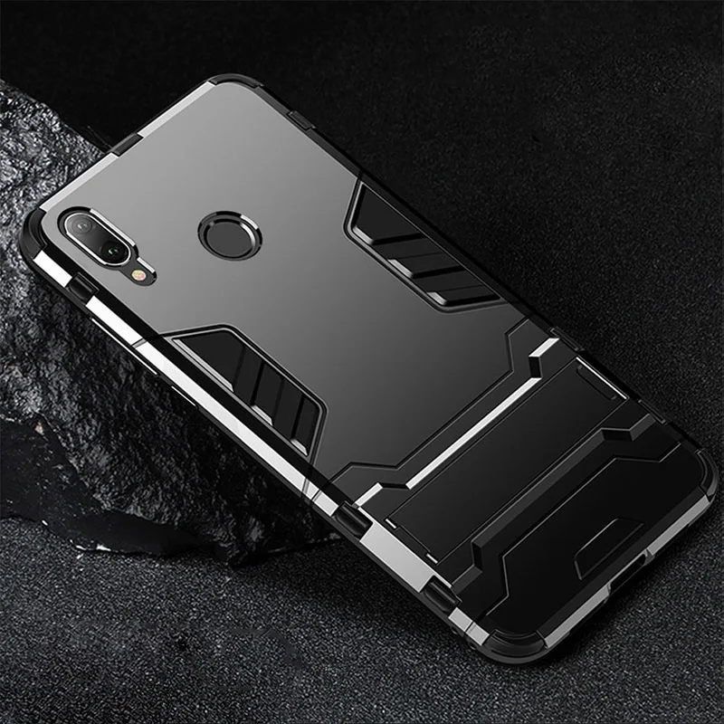 Case For Huawei Y7 2019 Silicone Cover Anti-Knock Hard PC Robot Armor Slim Phone Back Cases For Huawei Y7 Prime 2019 Coque huawei snorkeling case