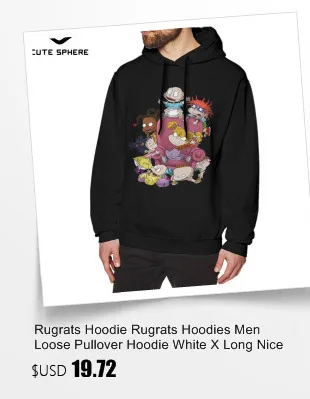 Rugrats худи Rugrats толстовки мужские свободные пуловеры худи белые х длинные красивые хлопковые осенние толстовки