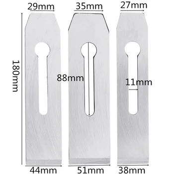 

New 38/44/51mm Bearing Steel Woodworking Planer Edge Blade Cutter Hand Planer Replacement Blade