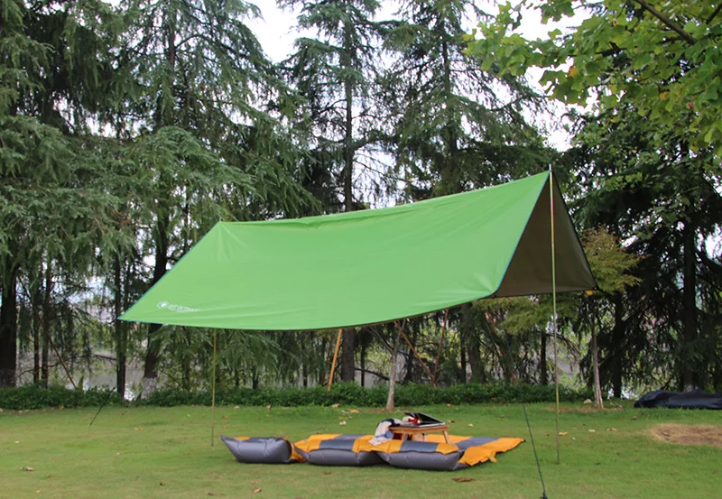 Outdoor 3*3m Canopy Tent Oversized Rain-proof Sunscreen Parking Shed Camping Tent Ultra-light Outdoor Sun Shelter Beach Umbrella - Цвет: Green