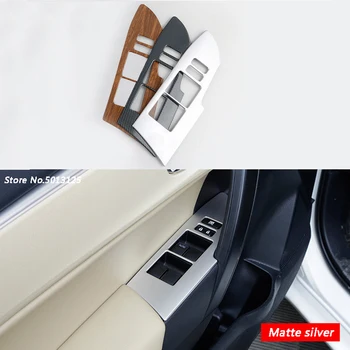 

Car Door Chrome Window Lift Switch Button Inside Door Handle Frame Trim Cover For Toyota Corolla 2016 2017 2018 Car Accessories