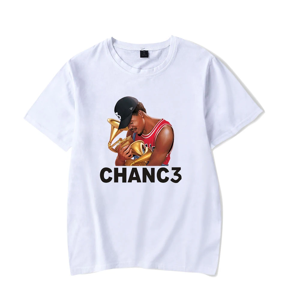 Модная футболка Chance The Rapper, Мужская розовая летняя хлопковая Футболка Harajuku с коротким рукавом, Новая повседневная футболка с принтом CHANC3 rapper