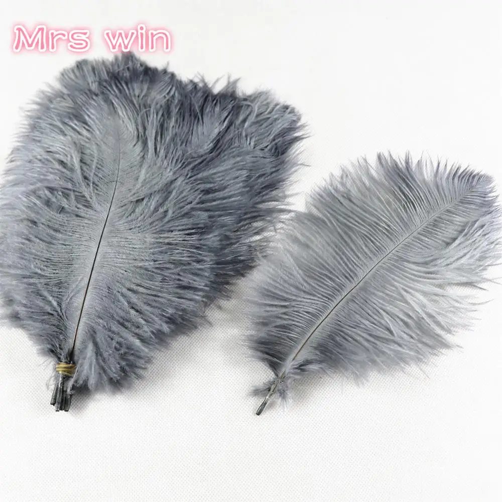 Лучшее качество, натуральный страусиный Свадебный центр, Белоснежка, страусиные перья, центральный элемент для отеля, украшение свадебного стола - Цвет: grey