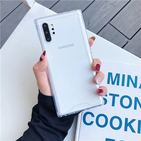 KIvaKI противоударный чехол для телефона для samsung Galaxy S8 S9 S10 Примечание 10 плюс A10 A20 A30 A40 A50 A70 защитный прозрачный чехол Крышка - Цвет: Прозрачный