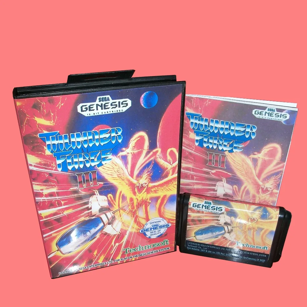 Сила грома III с коробкой и ручной 16bit MD игровая карта для Sega Mega Drive Genesis |