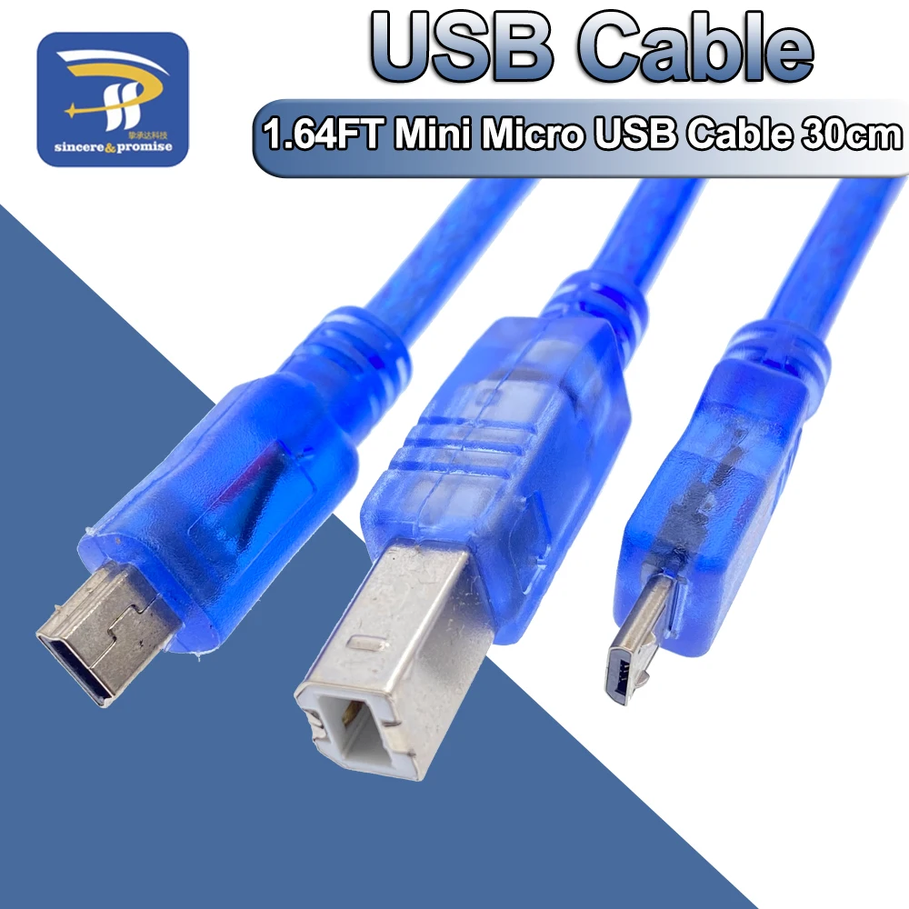 Кабель USB 30 см 1 64 фута для Uno r3/Nano/MEGA 2560/Leonardo/Pro micro/DUE высококачественный Мини/Micro type