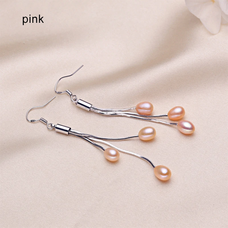 H7d178eac2a304b0eb56f808a3ac2b114o - ZHBORUINI 2019 Pearl Earrings Natural Freshwater Pearl Tassels Pearl Jewelry Drop Earrings 925 Sterling Silver Jewelry For Woman