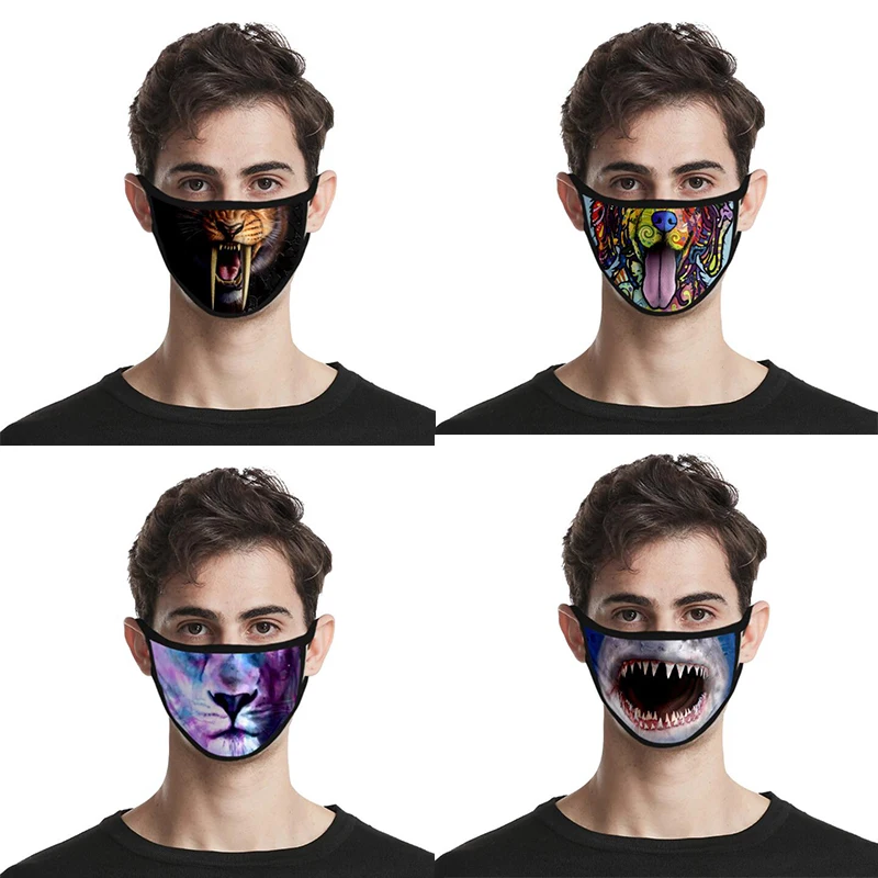 

Fierce Beast Mask 3D Printing Cosplay Lion Eagle Shark Animal Masks Accessories Dustproof Flu Wash Face Mask