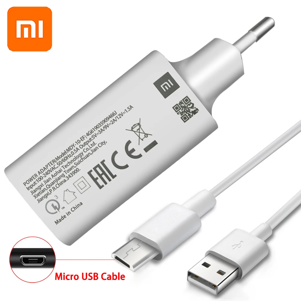 Xiaomi mi 9SE USB QC3.0 быстрое зарядное устройство ЕС Быстрая зарядка линия mi cro Usb и type-C кабель для mi 9T 8 CC9 A3 красный mi K20 Note 7 Pro 7A