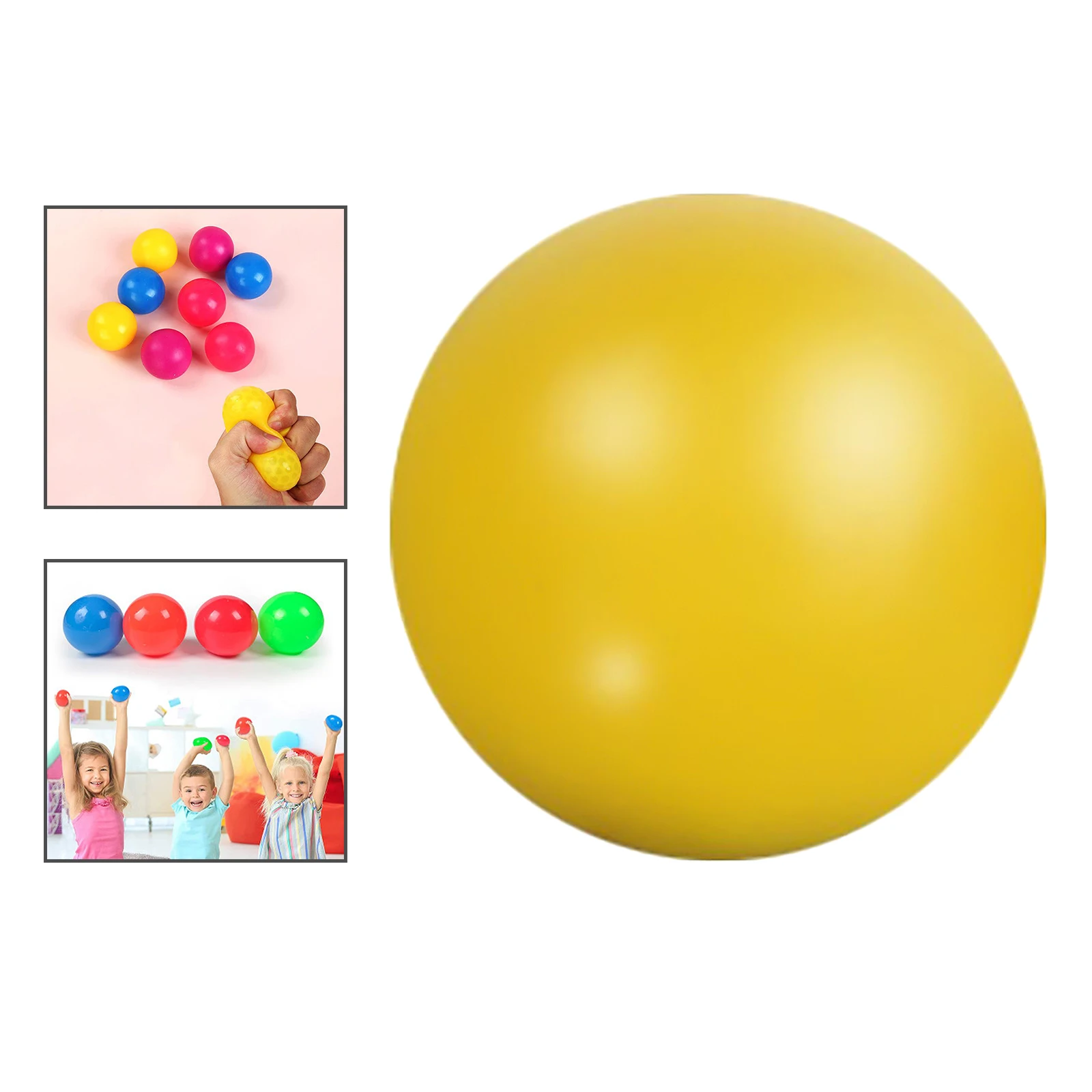 Soft Squeeze Toy Cute Stick Ball Stick Wall Ball Toys Anti Stress Sticky Squash Ball Squishy Toys