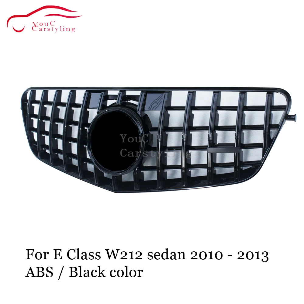Решетка переднего бампера W212 GT Grill черная для Mercedes E Class W212 Sedan Pre-facelift 2010-2013 E200 E250 E300 E350 E400