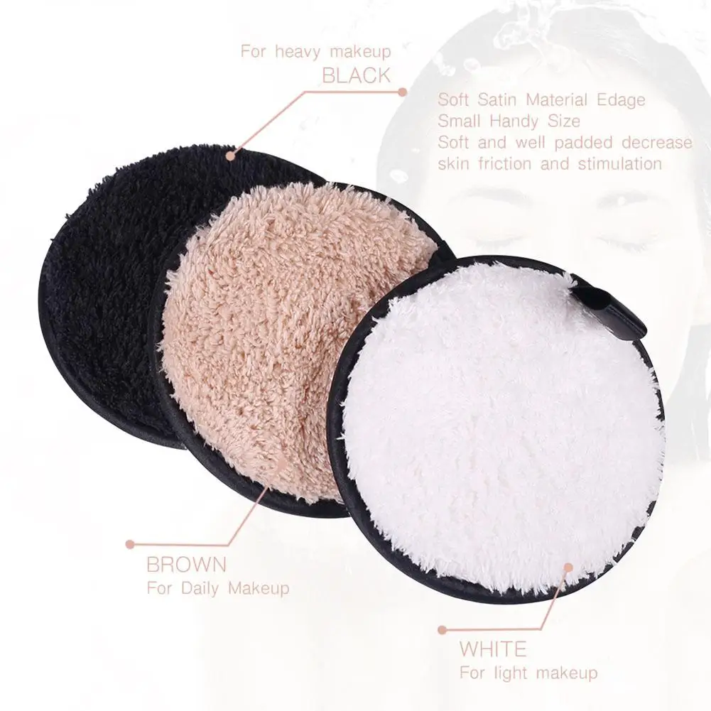Makeup Remover Puff VIBRANT GLAMOUR Women Magical Puff Microfiber Cloth Pads Remover Towel Face Cleansing Makeup Cosmetic Puff