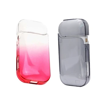 

2 Pcs Case for IQOS Protective IQOS 2.4 Plus Case Gradient Color Hard Cover, Red & Gray