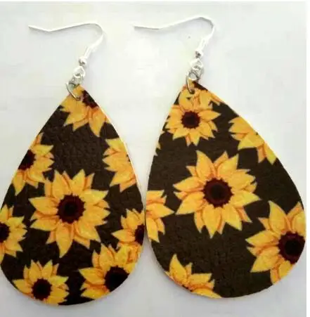 

20pair Boho PU Leather Teardrop Dangle Statement Earrings For Fashion Trendy Jewelry Women Water Drop Leather Earrings 5 Colors!