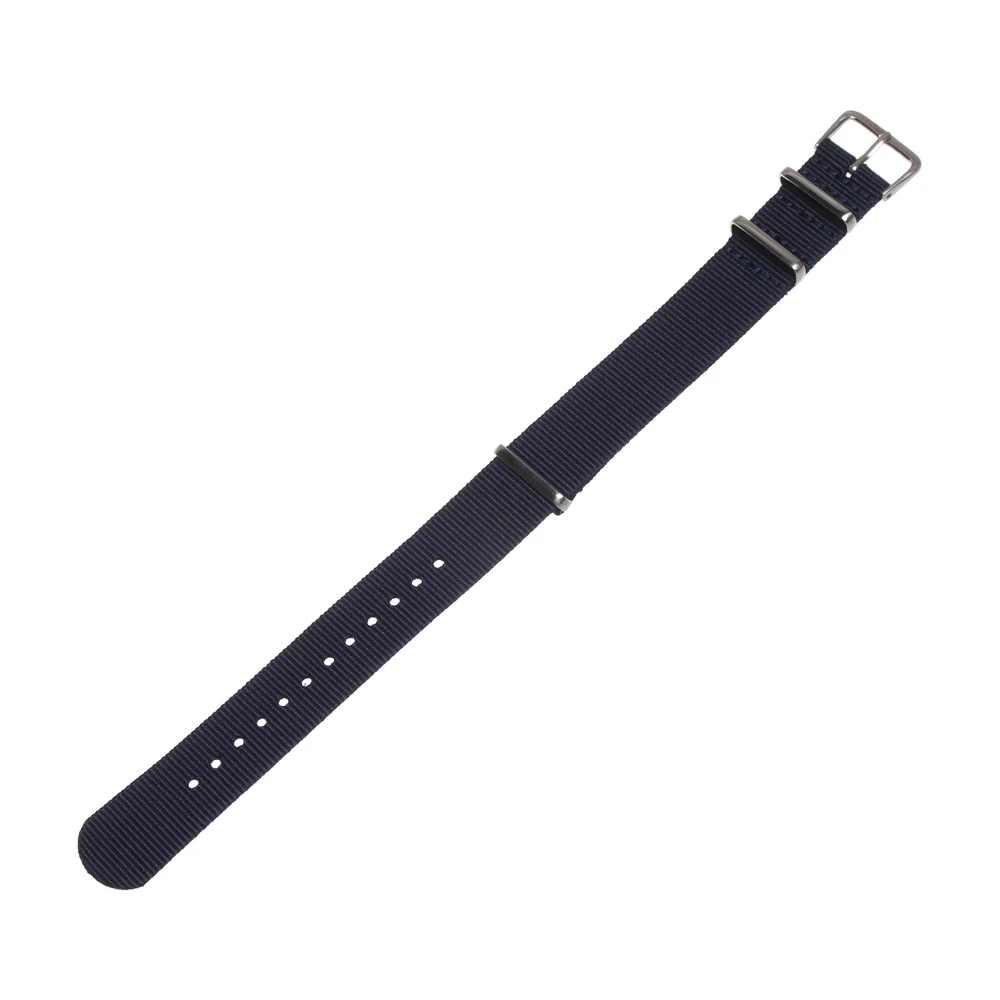 navy blue MIIQNUS браслет Универсальный нейлоновый ремешок для часов Nato ткацкий Браслет Петля регулируемый ремешок для часов Ремешок сверхмощный 18 20 22 мм - Цвет: navy blue