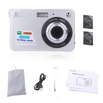 

Compact HD Digital Camera Video Camcorder 18MP 2.7" TFT 8X Zoom Smile Capture Anti-shake Christmas Festival Gift