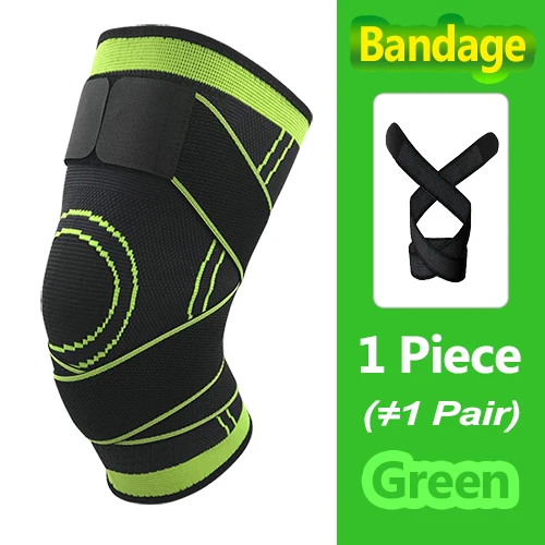 Дышащий тепло Kneepad Зима Спортивная безопасность наколенники Training эластичные сапоги до колена Поддержка Колено защиты 1 шт - Цвет: Bandage - Green