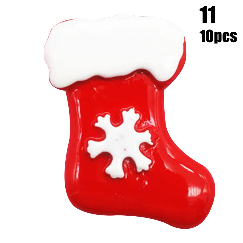 10 шт. Рождественские декоративные носки рождественские рукавицы Jingle Bell перчатки смола орнамент DIY BM88
