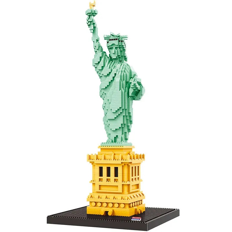 

2510 pcs 16091 Statue of Liberty Model Diamond Building Blocks Small Particles Assembling Toy For Children Gift