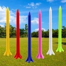 100 Pcs Mixed Colors Golf Tees 70mm PP Plastic 5 Claw Prong Tee Low Resistance for Golf Training Tool Accessory THANKSLEE