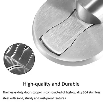 

304 Stainless Steel Magnet Door Stops Magnetic Door Stopper Non-Punch Door Holder Hidden Doorstop Furniture Door Hardware