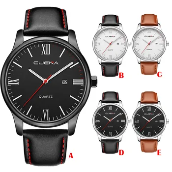 

Reloj Hombre Luxury Fashion Watches Leather Mens Blue Ray Glass Quartz Analog Watches With Calen Minimalist Luxurious Clock