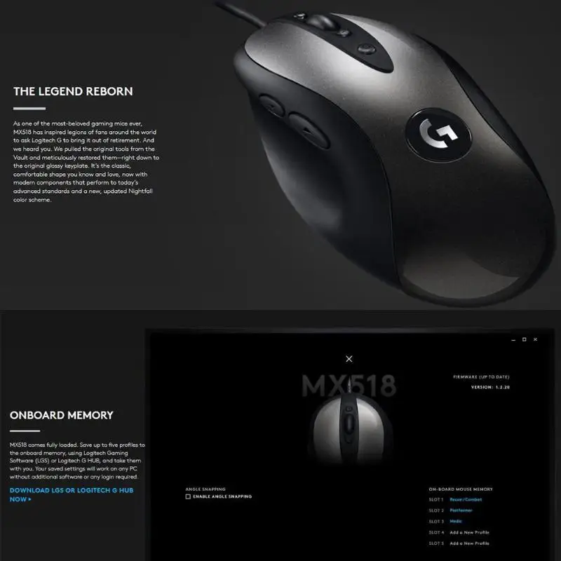 Logitech MX518 Classic Wired Gaming Mouse 16000DPI 8 Programmable Buttons Mouse for home office computer laptop high quility