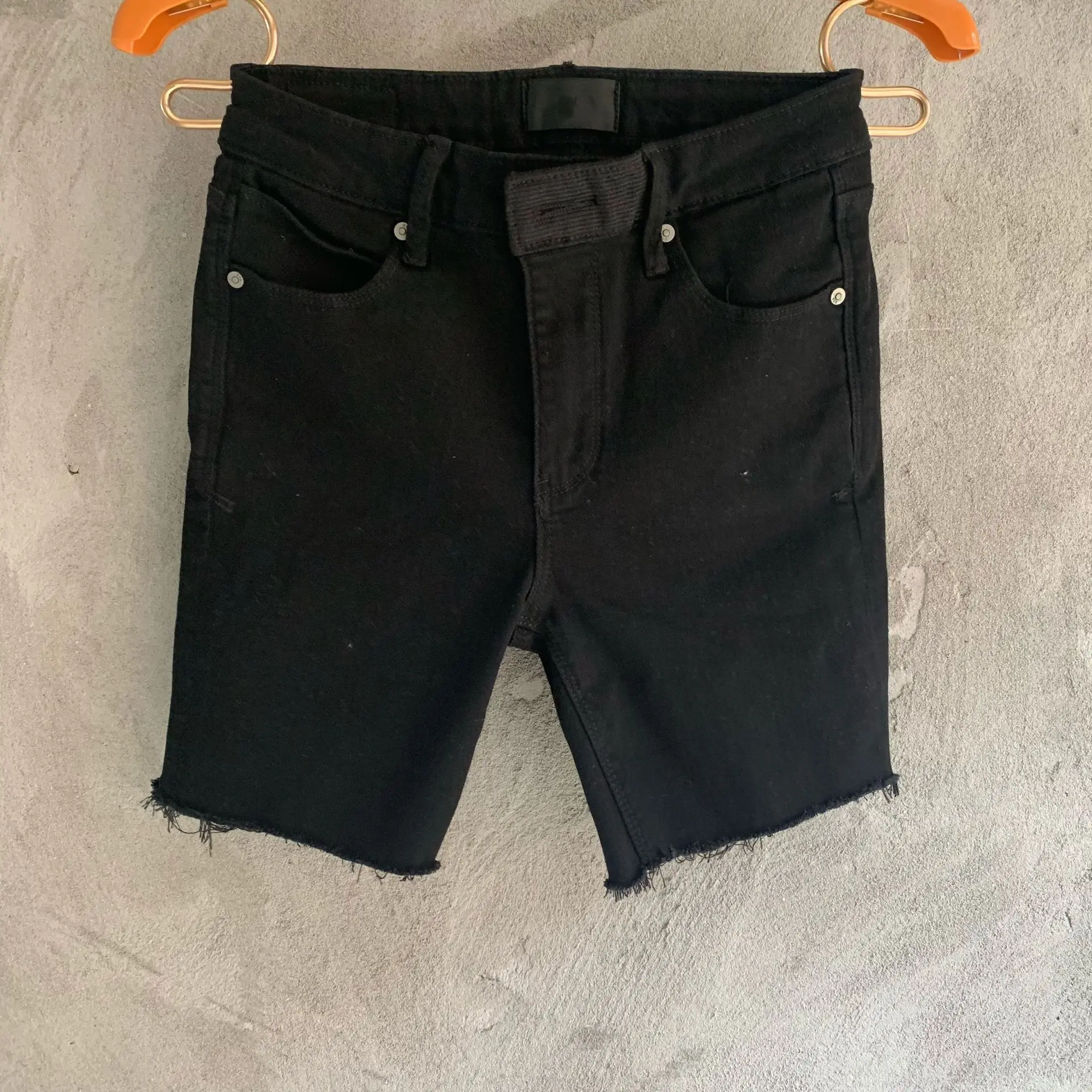 

Shorts Black High Elasticity Jeans Cycling Pants Women Trousers 2019 Fake Zippers Full Length Black Jeans Pants Woman