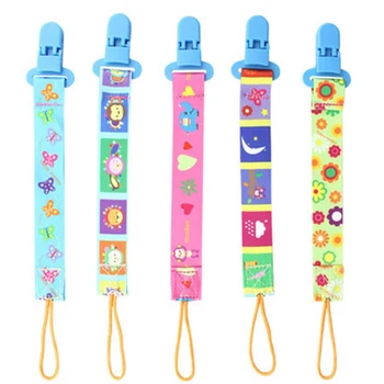 

1Pc Cartoon Baby Pacifier Clip Chain Ribbon Dummy Soother Holder Chain Anti-drop Strap for Pacifier Baby Feeding
