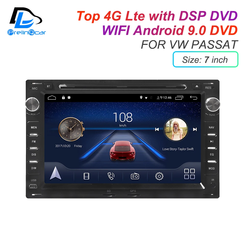 Clearance IPS touch screen DSP sound Android 9.0 2 DIN 4g Lte radio For Volkswagen Passat  2002 2004 2016 GPS DVD player stereo navigation 0