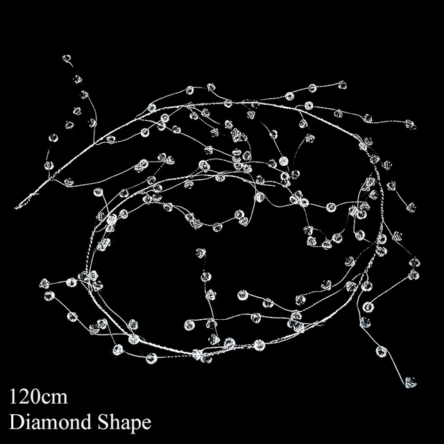 100/120/150cm Acrylic Crystal Bead Curtain Clear Water Drop Diamond Shape Branch String Garland For Wedding Party Decor Supplies A01-120cm