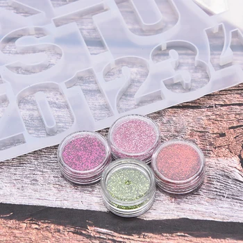 

1 Set Crystal Epoxy Resin Mold Silicone Mould DIY Crafts Keychain Making Tool Alphabet Letter Number Pendants Casting