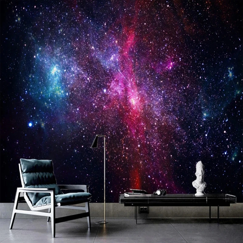 Custom Any Size Night Sky Universe Stars Galaxy Ceiling 3D Photo Wall Mural  for Bedroom Living Room TV Sofa Backdrop Wallpaper|Wallpapers| - AliExpress