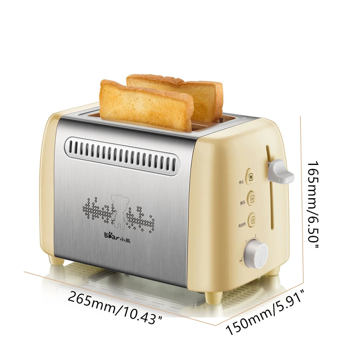 YOUPIN медведь DSL-A02W1 автоматический 680W 6 регулируемый уровень тостер бытовой два куска хлеба тостер для завтраков хлебопечка