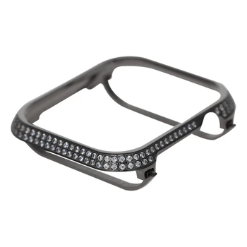 

black Watch Case For watch 5 4 3 2 1 case 38mm 42mm 44mm 40mm diamond cover with drill Protector for watch 5 4 3 2 1 diamond