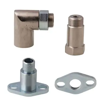 

4pcs/set O2 Oxygen Spacer Sensors Extension M18x1.5 90 Degrees 02 for Toyota Tacoma Vehicles, Silver