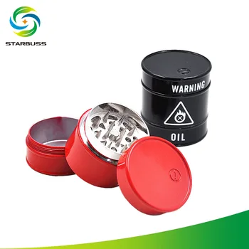 

Wholesale 6 pieces Oil barrel40mm Tobacco Grinders Metal Mill for Herbs Weed Crusher Tobacco Cigarette Somke Spice Kitchen Tools