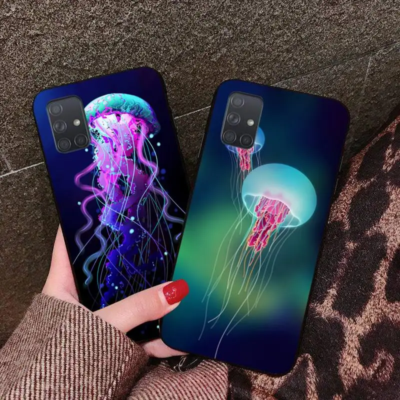 

Colorful jellyfish underwater DIY Luxury Phone Case For Samsung A10 A20 A30 A40 A50 A70 A80 A71 A91 A51 A6 A8 2018